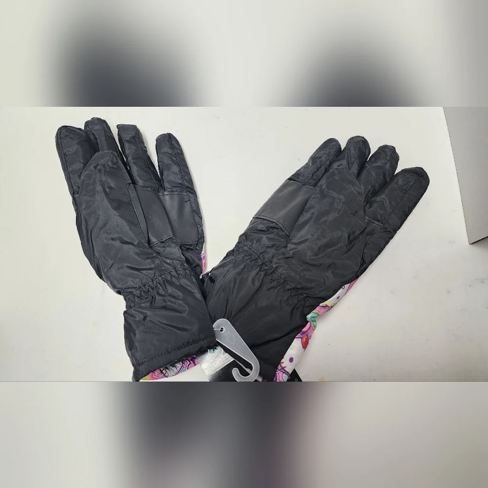 L/XL Girls Hello Kitty Ski Gloves Young Kids  Multicolor Pink Design Winter New
